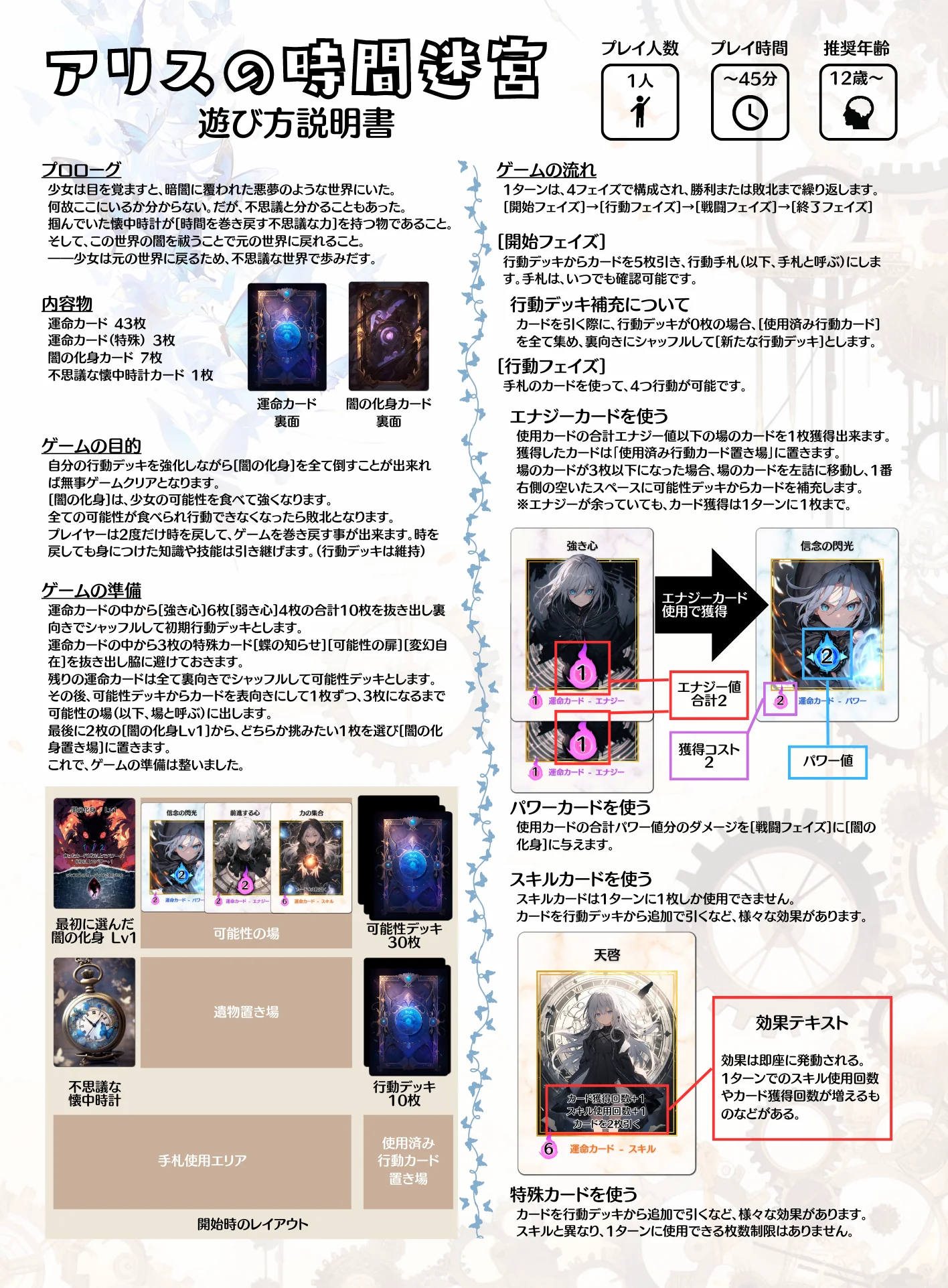 『アリスの時間迷宮』説明書 1/4